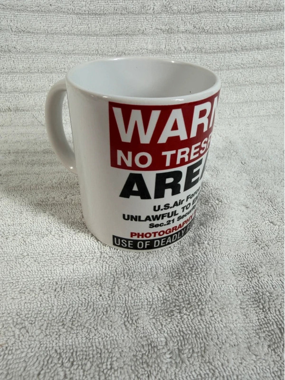 Area 51 warning no trespassing - coffee mug